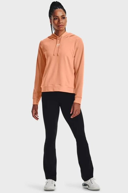 Жіноче персикове худі Rival Terry Hoodie Under Armour S 1369855-868 - изображение 2