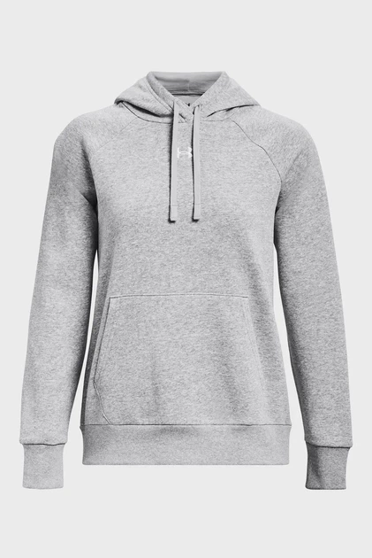 Жіноче сіре худі UA Rival Fleece Hoodie Under Armour L 1379500-013 - изображение 5