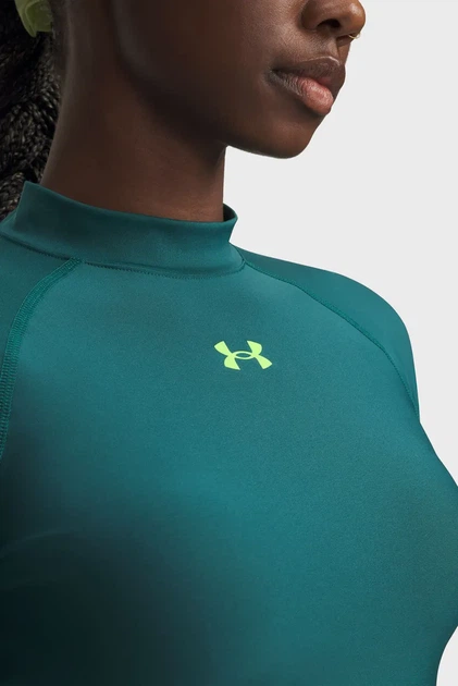 Жіночий зелений топ HeatGear Crop Mock LS Under Armour M 6012691-338 - Фото 2 Жіночий зелений топ HeatGear Crop Mock LS Under Armour M 6012691-338 - изображение 2