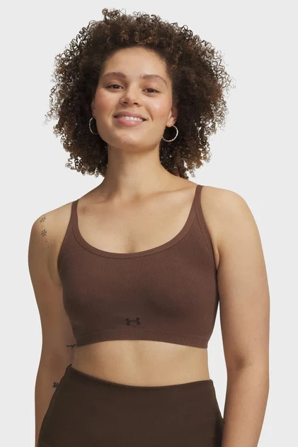 Жіночий коричневий топ Seamless Cotton Low Bra Under Armour LG 6009864-230 - Фото 2 Жіночий коричневий топ Seamless Cotton Low Bra Under Armour LG 6009864-230 - изображение 2