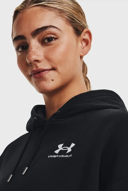 Жіноче чорне худі Essential Flc OS Hoodie Under Armour L 1379495-001 - изображение 4