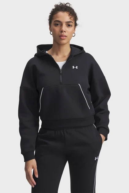 Жіноче чорне худі Rival Flc Piped HZ Hoodie Under Armour L 6003707-005 - Фото 1 Жіноче чорне худі Rival Flc Piped HZ Hoodie Under Armour L 6003707-005 - изображение 1