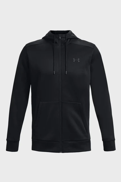 Чоловіче чорне худі UA Armour Fleece FZ Hoodie Under Armour XXL 1373357-001 - изображение 5