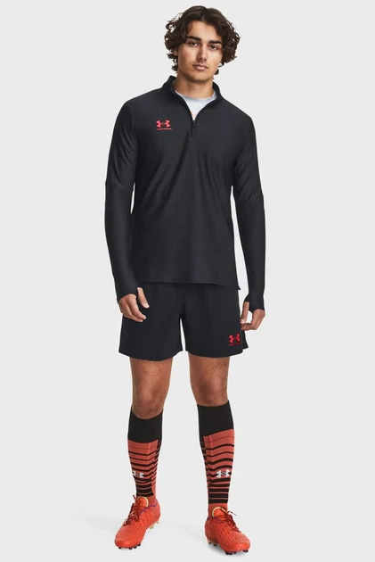 Чоловіча чорна спортивна кофта UA M's Ch. Pro 1/4 Zip Under Armour S 1382114-001 - Фото 2 Чоловіча чорна спортивна кофта UA M's Ch. Pro 1/4 Zip Under Armour S 1382114-001 - изображение 2