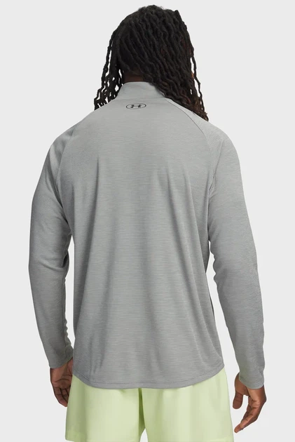 Чоловіча сіра спортивна кофта UA Tech Textured 1/2 Zip Under Armour MD 1382797-709 - изображение 3