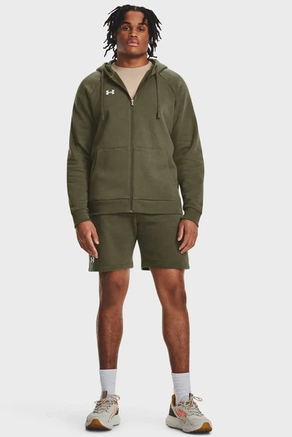 Чоловіче зелене худі UA Rival Fleece FZ Hoodie Under Armour XXL 1379767-390 - Фото 2 Чоловіче зелене худі UA Rival Fleece FZ Hoodie Under Armour XXL 1379767-390 - изображение 2