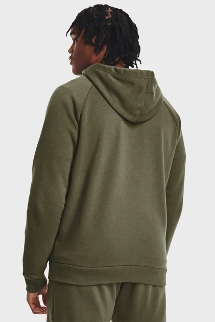 Чоловіче зелене худі UA Rival Fleece FZ Hoodie Under Armour XXL 1379767-390 - Фото 3 Чоловіче зелене худі UA Rival Fleece FZ Hoodie Under Armour XXL 1379767-390 - изображение 3