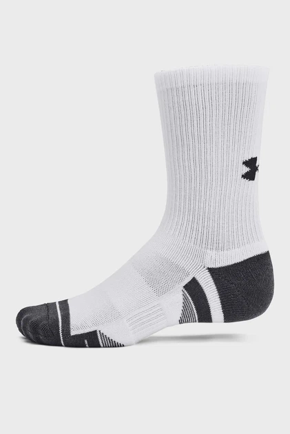 Білі носки (3 пари) UA Performance Tech 3pk Crew Under Armour M 1379512-100 - зображення 4