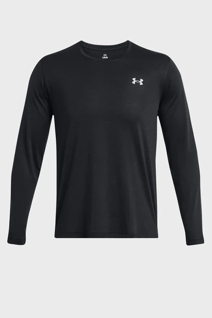Чоловічий чорний лонгслів UA LAUNCH LONGSLEEVE Under Armour M 1382584-001 - изображение 4