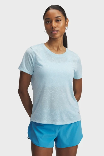 Жіноча блакитна футболка UA Launch Camo Shortsleeve Under Armour XS 1386337-494 - Фото 1 Жіноча блакитна футболка UA Launch Camo Shortsleeve Under Armour XS 1386337-494 - изображение 1
