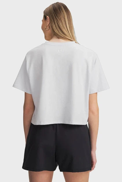 Жіноча світло-сіра футболка UA Rival Boxy Tee Solid Under Armour S 6011064-023 - изображение 2