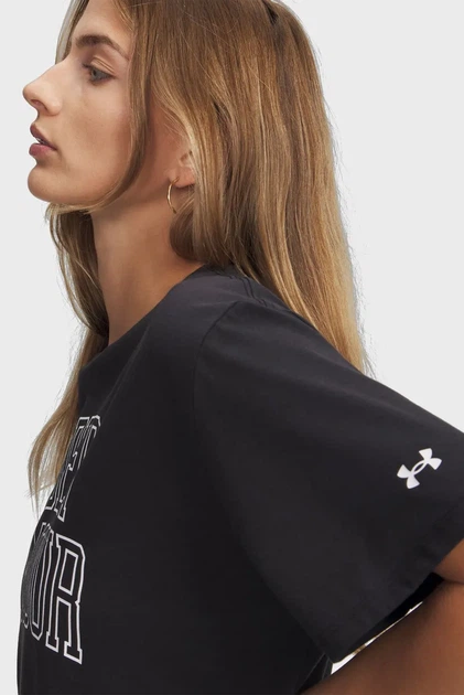 Жіноча чорна футболка Rival OS Campus Tee-BLK Under Armour XS 6007883-001 - изображение 3