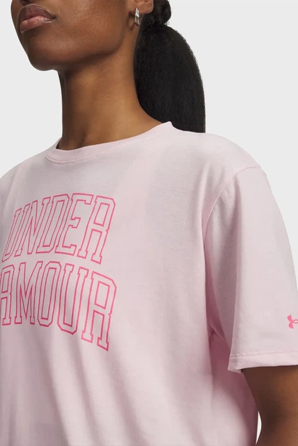 Жіноча рожева футболка Rival OS Campus Tee Under Armour XS 6007883-647 - изображение 3