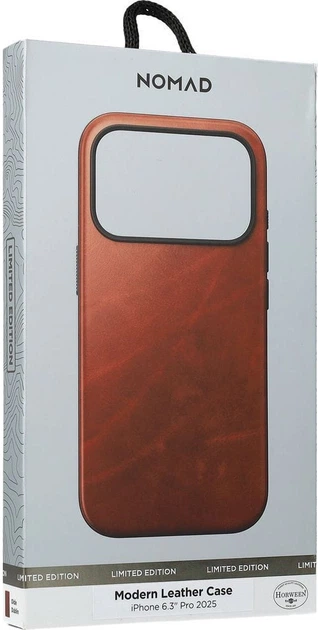 Etui Nomad Modern Leather Case Horween Series Magsafe na iPhone 17 Pro Brązowe (856504014230) - obraz 3