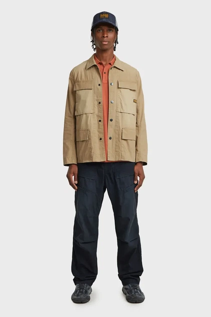 Чоловіча бежева куртка 4 pkt overshirt G-Star M D26429,D387 - Фото 2 Чоловіча бежева куртка 4 pkt overshirt G-Star M D26429,D387 - изображение 2
