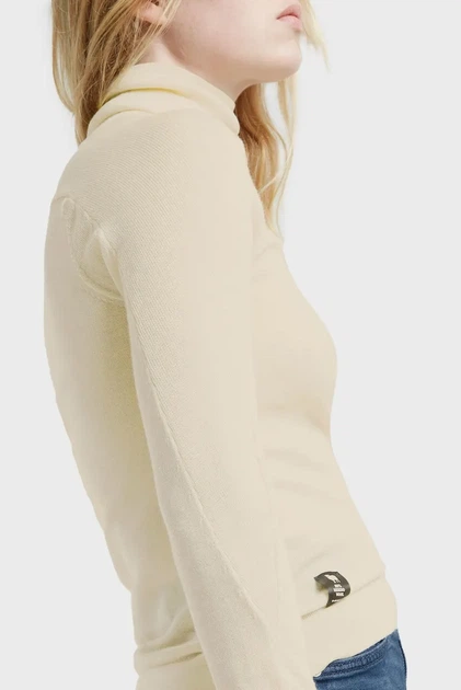 Жіночий бежевий вовняний гольф Core slim turtle knit G-Star XS D25510,D847 - Фото 5 Жіночий бежевий вовняний гольф Core slim turtle knit G-Star XS D25510,D847 - изображение 5