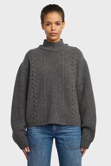 Жіночий сірий вовняний светр Cable G-Star RAW S D27730,D770 - Фото 1 Жіночий сірий вовняний светр Cable G-Star RAW S D27730,D770 - изображение 1