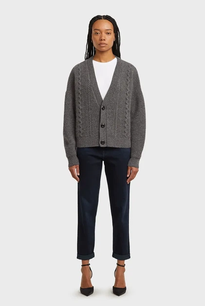 Жіночй сірий вовняний кардиган Cable G-Star RAW XS D27729,D770 - изображение 2