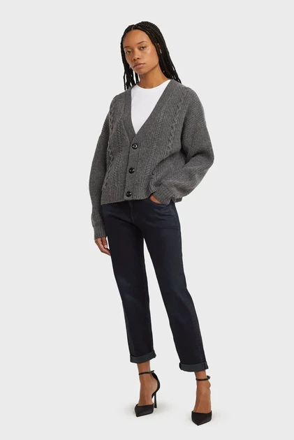 Жіночй сірий вовняний кардиган Cable G-Star RAW XS D27729,D770 - изображение 4