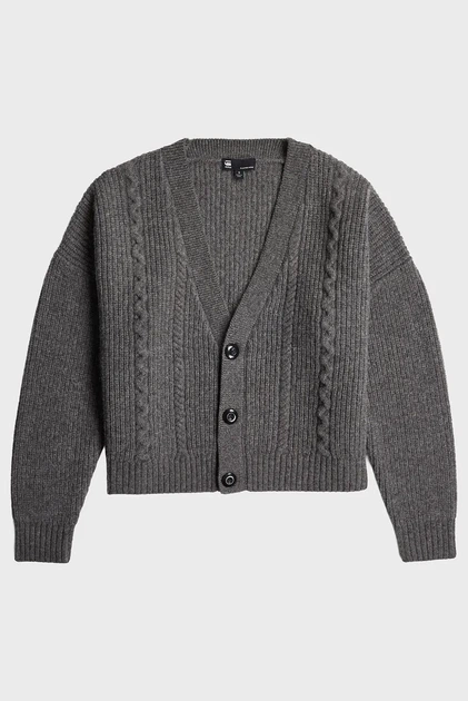 Жіночй сірий вовняний кардиган Cable G-Star RAW XS D27729,D770 - изображение 6