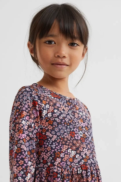 Плаття для дівчинки H&M 110-116 см (4-6Y) довгий рукав Квітковий принт - зображення 2