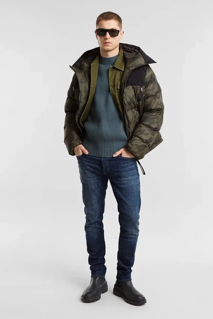 Чоловічий сірий вовняний светр Essential r knit G-Star RAW L D23731,D447 - изображение 2