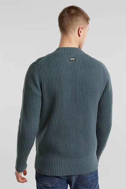 Чоловічий сірий вовняний светр Essential r knit G-Star RAW L D23731,D447 - изображение 3
