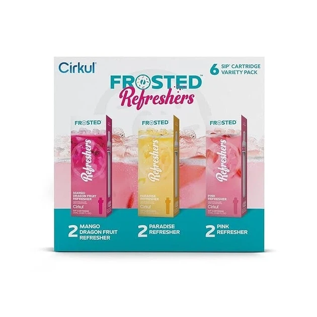 Набір з 6 картриджів для пляшки Cirkul Frosted Refreshers Variety Pack - Фото 1 Набір з 6 картриджів для пляшки Cirkul Frosted Refreshers Variety Pack - зображення 1