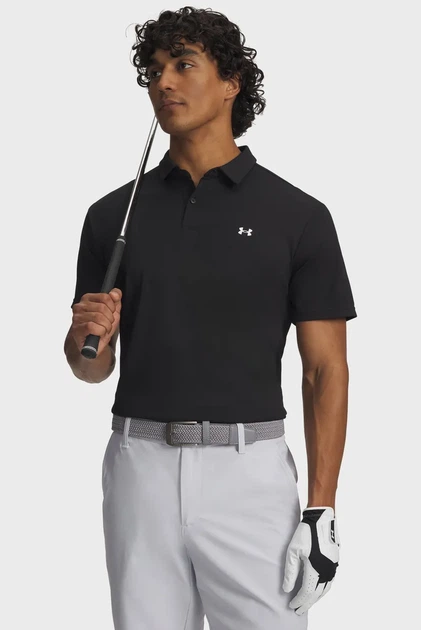 Чоловіче чорне поло UA T2G Pique Polo-BLK Under Armour XL 6012303-001 - Фото 1 Чоловіче чорне поло UA T2G Pique Polo-BLK Under Armour XL 6012303-001 - изображение 1