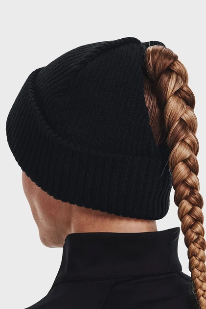 Жіноча чорна шапка Around Town Multi Hair Under Armour OSFM 1365937-001 - зображення 2