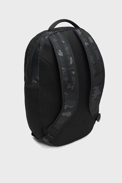 Чорний рюкзак камуфляжний UA Hustle 6.0 Backpack-BLK Under Armour OSFM 1384672-007 - зображення 4