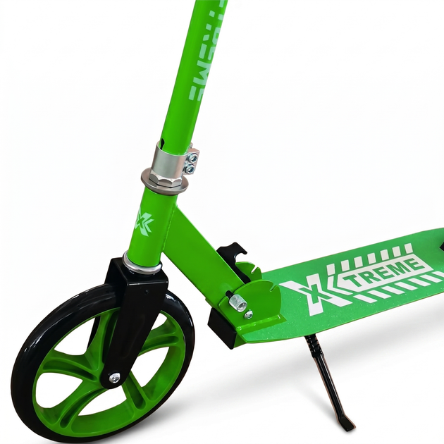 Самокат підлітковий міський до 80 кг X-Treme AS-2009S з підшипниками ABEC-7 зелений маневрений складаний самокат для дітей та підлітків легкий транспорт для прогулянок міста для щоденного використання - Фото 10 Самокат підлітковий міський до 80 кг X-Treme AS-2009S з підшипниками ABEC-7 зелений маневрений складаний самокат для дітей та підлітків легкий транспорт для прогулянок міста для щоденного використання - зображення 10