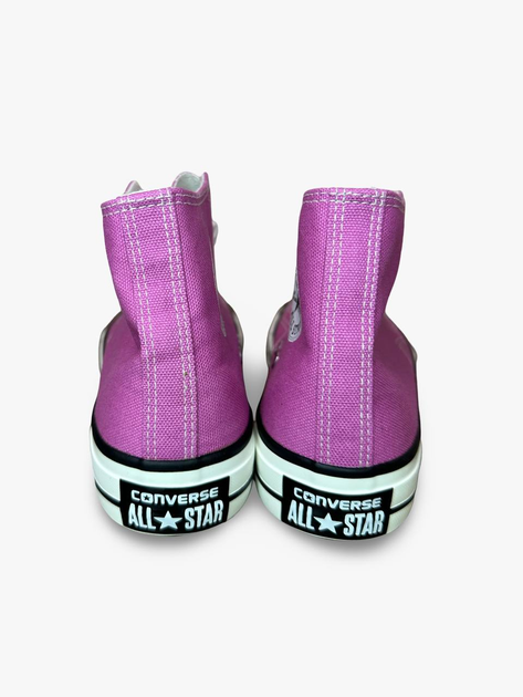 Жіночі кеди високі з вишивкою Converse рожеві 36 - Фото 8 Жіночі кеди високі з вишивкою Converse рожеві 36 - зображення 8