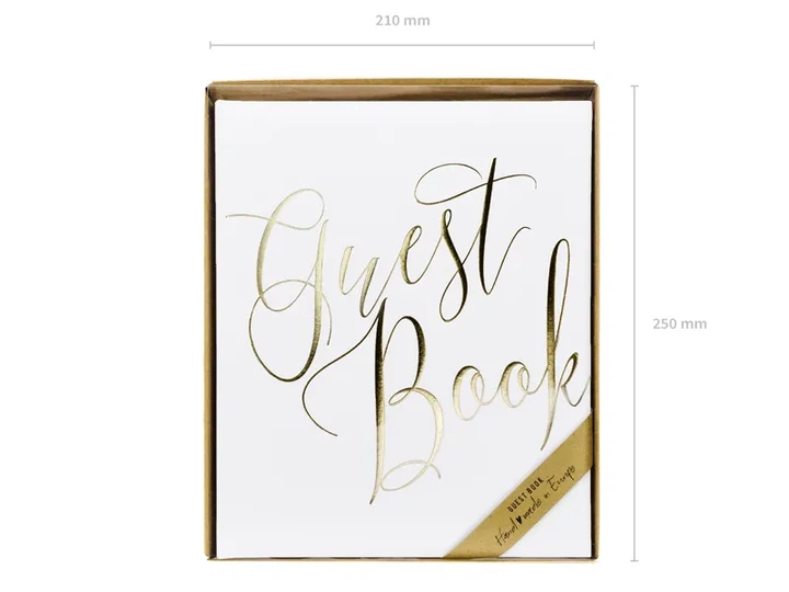 Книга гостей PartyDeco Guest book 20 x 24,5 см 22 картки Біла (KWAP58-008) (5902230789180) - зображення 3