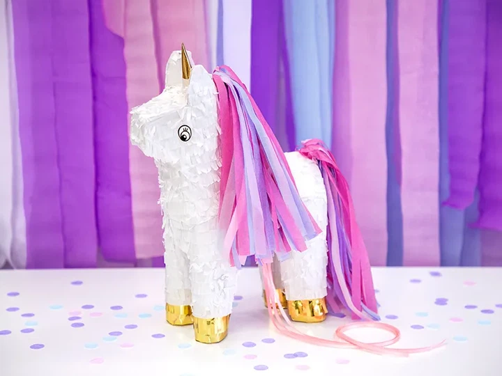Піньята PartyDeco Єдиноріг 24,5 x 34 x 9 см (PIN6) (5900779106093) - зображення 6
