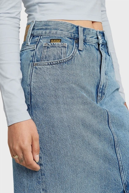 Жіноча блакитна джинсова спідниця Viktoria G-Star RAW 29 D24385,D788 - изображение 5