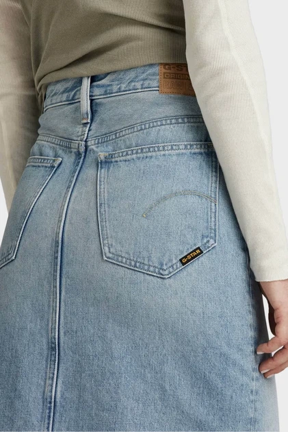 Жіноча блакитна джинсова спідниця Viktoria G-Star RAW 26 D24385,D436 - изображение 3