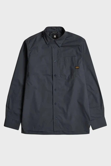 Чоловіча темно-синя сорочка One pkt regular shirt l/s G-Star RAW S D24292,D308 - Фото 5 Чоловіча темно-синя сорочка One pkt regular shirt l/s G-Star RAW S D24292,D308 - зображення 5
