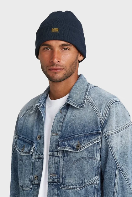 Чоловіча темно-синя шапка Effo G-Star RAW PC D16624,E149 - изображение 2