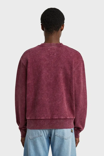Жіночий бордовий світшот Washed G-Star RAW S D27173, D969 - зображення 3