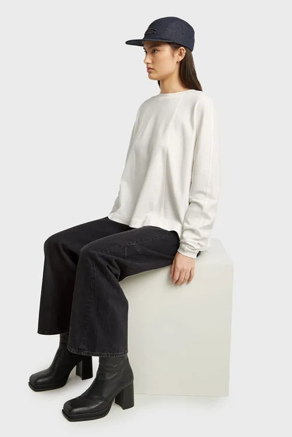 Жіночий білий лонгслів A line oversized G-Star S D27742,D976 - изображение 4