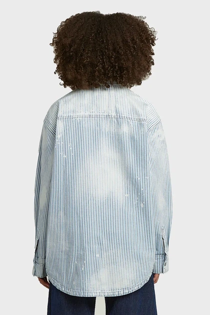 Жіноча джинсова сорочка у смужку Maxi overshirt G-Star RAW S D26853,E088 - Фото 3 Жіноча джинсова сорочка у смужку Maxi overshirt G-Star RAW S D26853,E088 - зображення 3