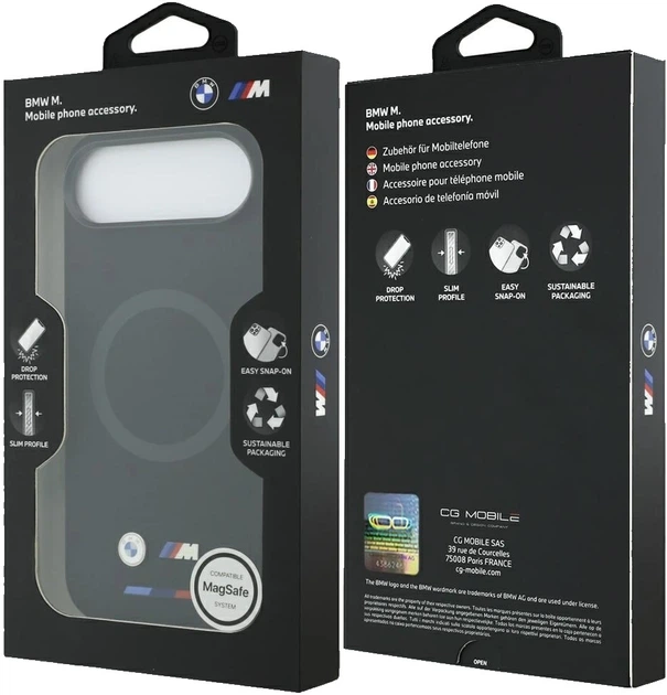 Etui BMW Silicon Logo MagSafe do Apple iPhone Air Czarne (3666339485016) - obraz 3