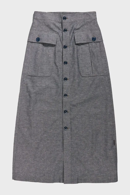 Жіноча сіра спідниця Button down long pkt skirt G-Star 25 D23257,D123 - Фото 4 Жіноча сіра спідниця Button down long pkt skirt G-Star 25 D23257,D123 - изображение 4