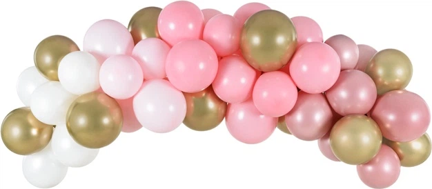 Гірлянда з повітряних кульок PartyDeco 200 см Рожева 60 шт (5900779175938) - зображення 2