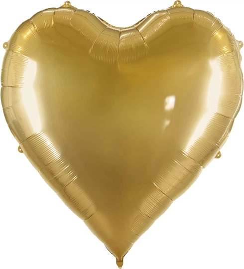 Balon foliowy PartyDeco Serce XXL 136 x 129 cm Złoty (5904555008496) - obraz 2