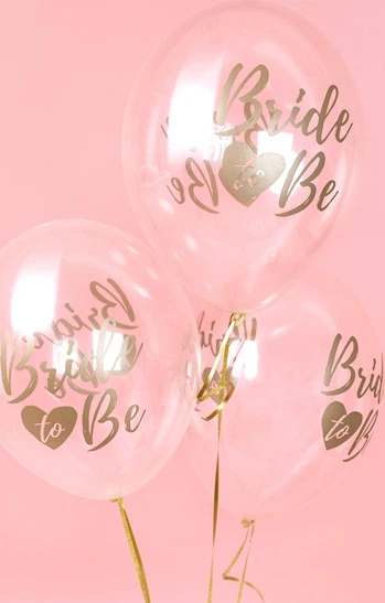 Balony PartyDeco Bride to be 30 cm Crystal Clear 50 szt (5902230763715) - obraz 2