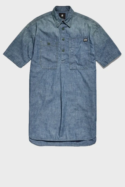 Жіноча синя джинсова сукня Denim Shirt Dress G-Star S D22987,D311 - Фото 4 Жіноча синя джинсова сукня Denim Shirt Dress G-Star S D22987,D311 - изображение 4