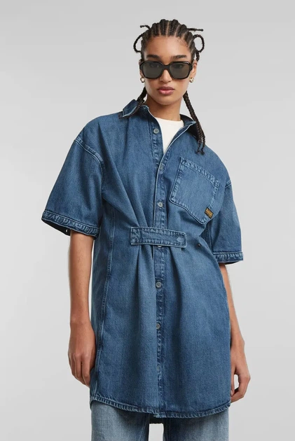 Жіноче синє джинсове плаття Modular G-Star RAW XS D25349,D301 - Фото 4 Жіноче синє джинсове плаття Modular G-Star RAW XS D25349,D301 - зображення 4