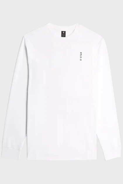 Чоловічий білий лонгслів Back G-Star RAW L D26835,D976 - изображение 6